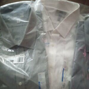 (3) croft& Barrow dress shirts size 18.5-35/36